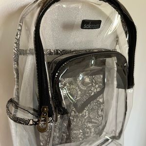 Sakroots clear backpack for festivals, concert, sports venues